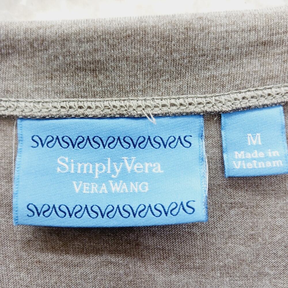 T-Shirt Women Taupe Boho Flutter Sleeve Romantic Minimalist Soft Girl Y2K Size M - Picture 6 of 8